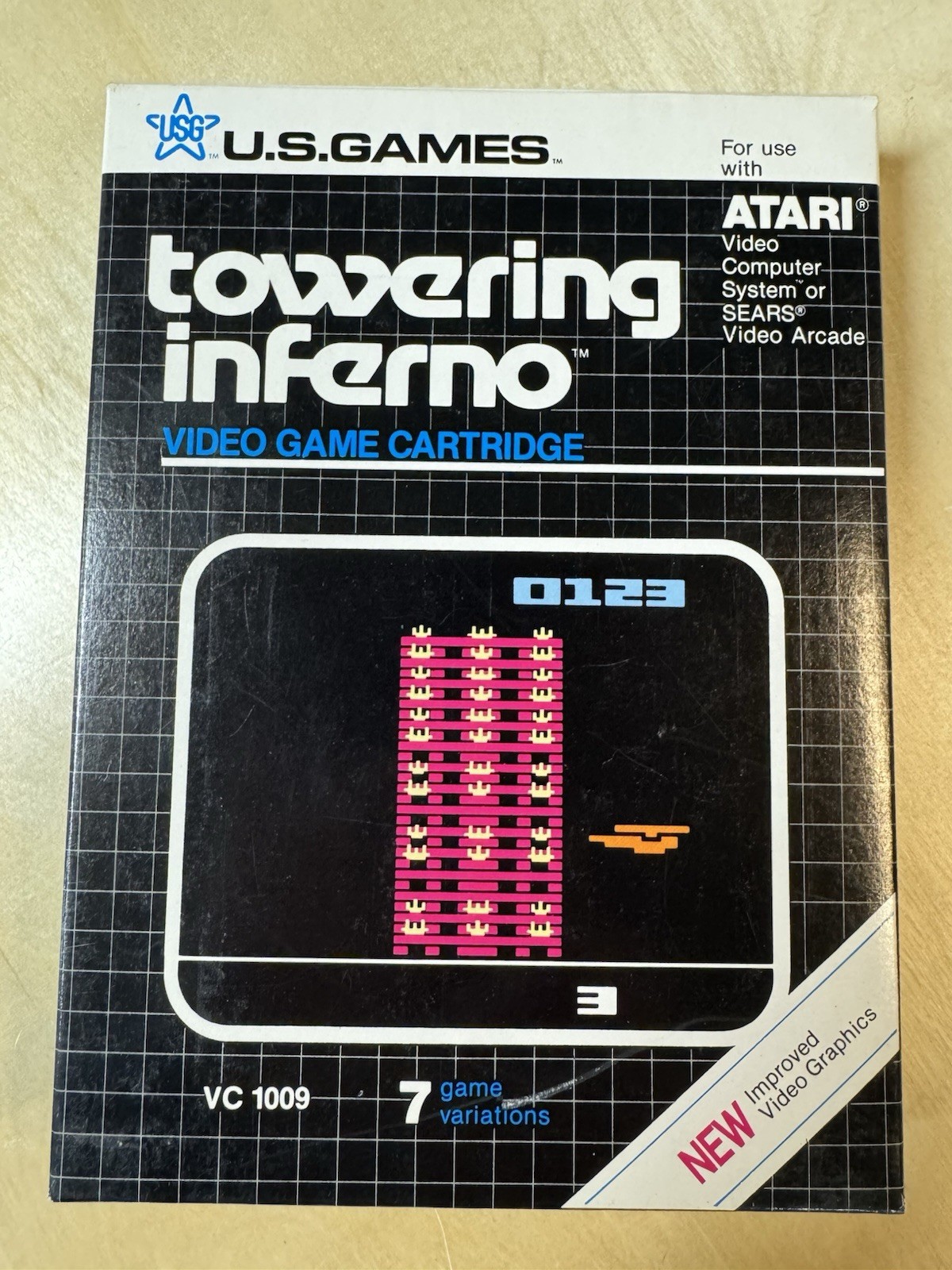 Atari 2600 Space Jockey – Towering Infernal – Sneak’n Peek – 3 Games – All CIB