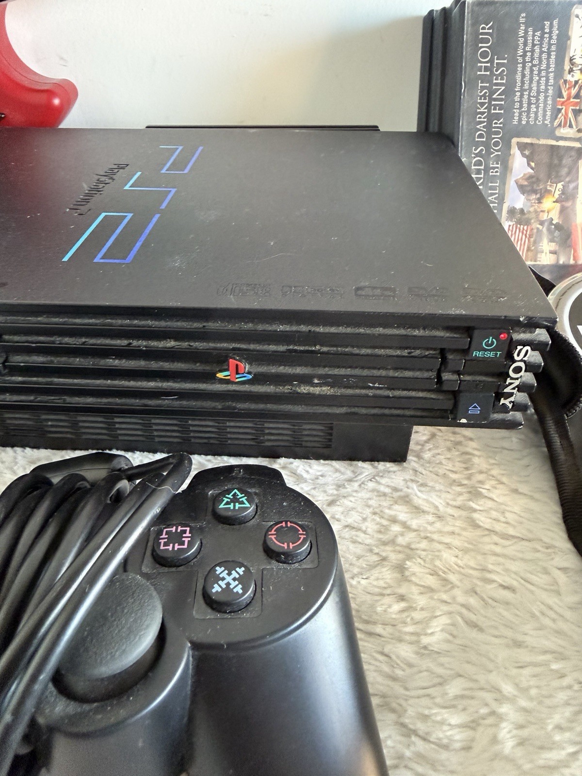 SONY Playstation 2 PS2 Console Guitar Hero Bundle Guitar Multiple Games WORKING