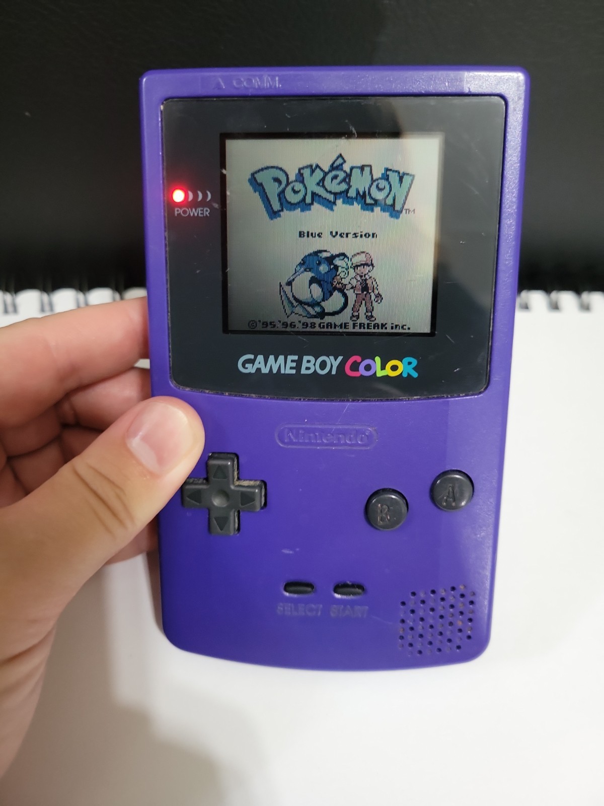 Nintendo Game Boy Color Grape Console (Working, Missing Battery Cover)