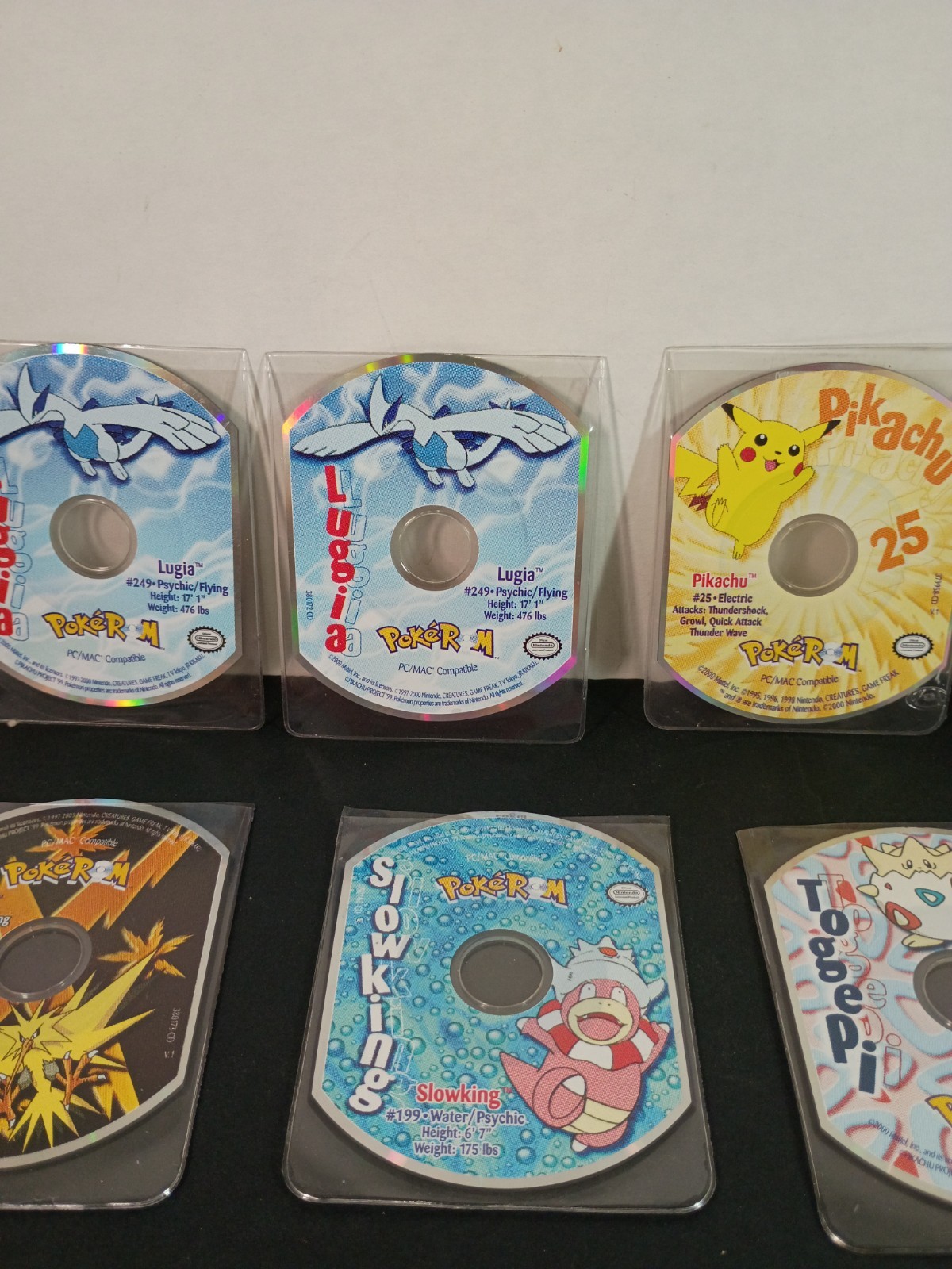 Pokemon Pokerom Lot Of 8 PC/Mac CD-ROM NINTENDO Mattel 2000 Plus 2 Bonus Matrix