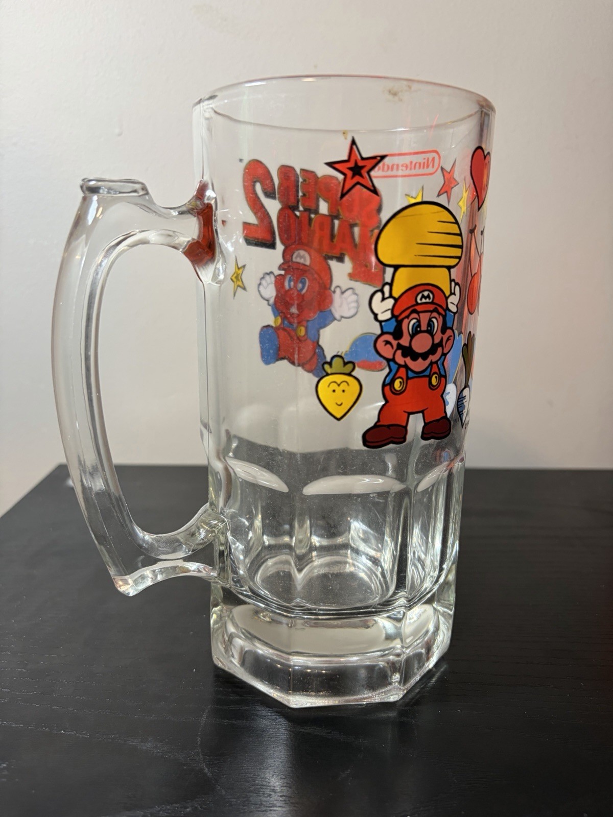 1989 Super Mario Bros. Beer Stein Oversized Mug 8” Vintage Rare Collectible