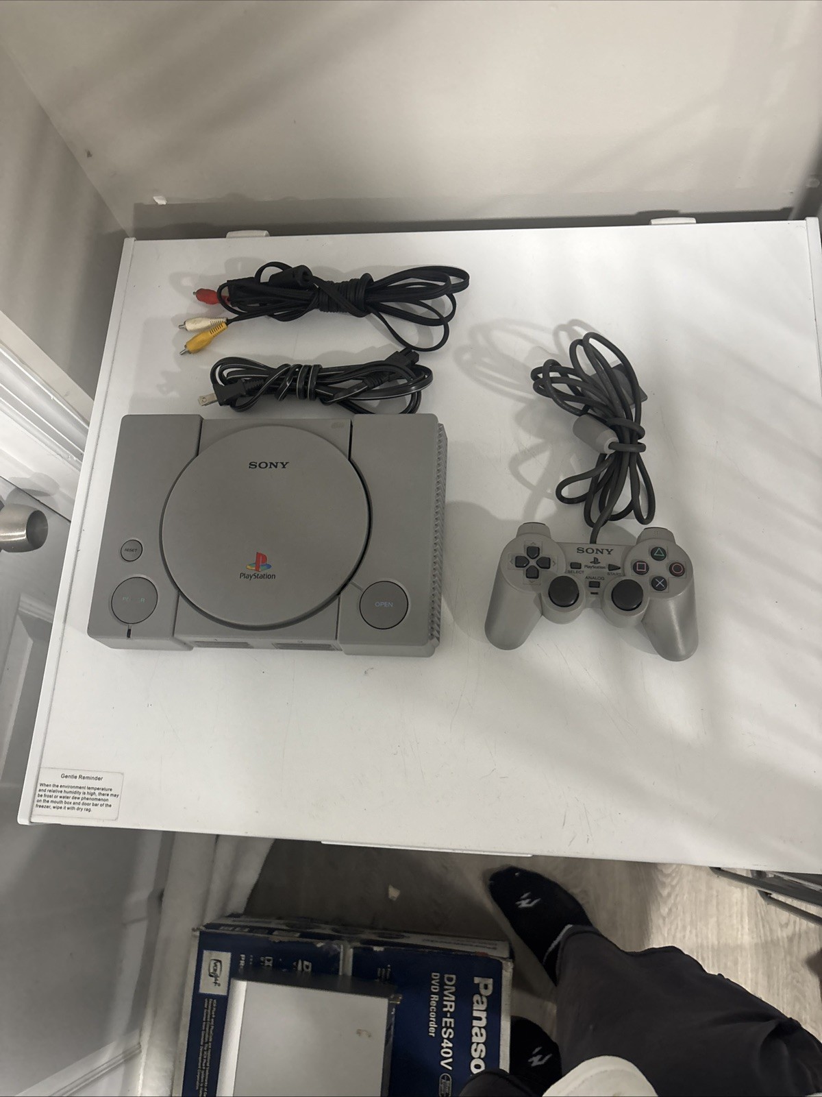 Sony PlayStation 1 Console Wired RCA RF Cables Not Tested