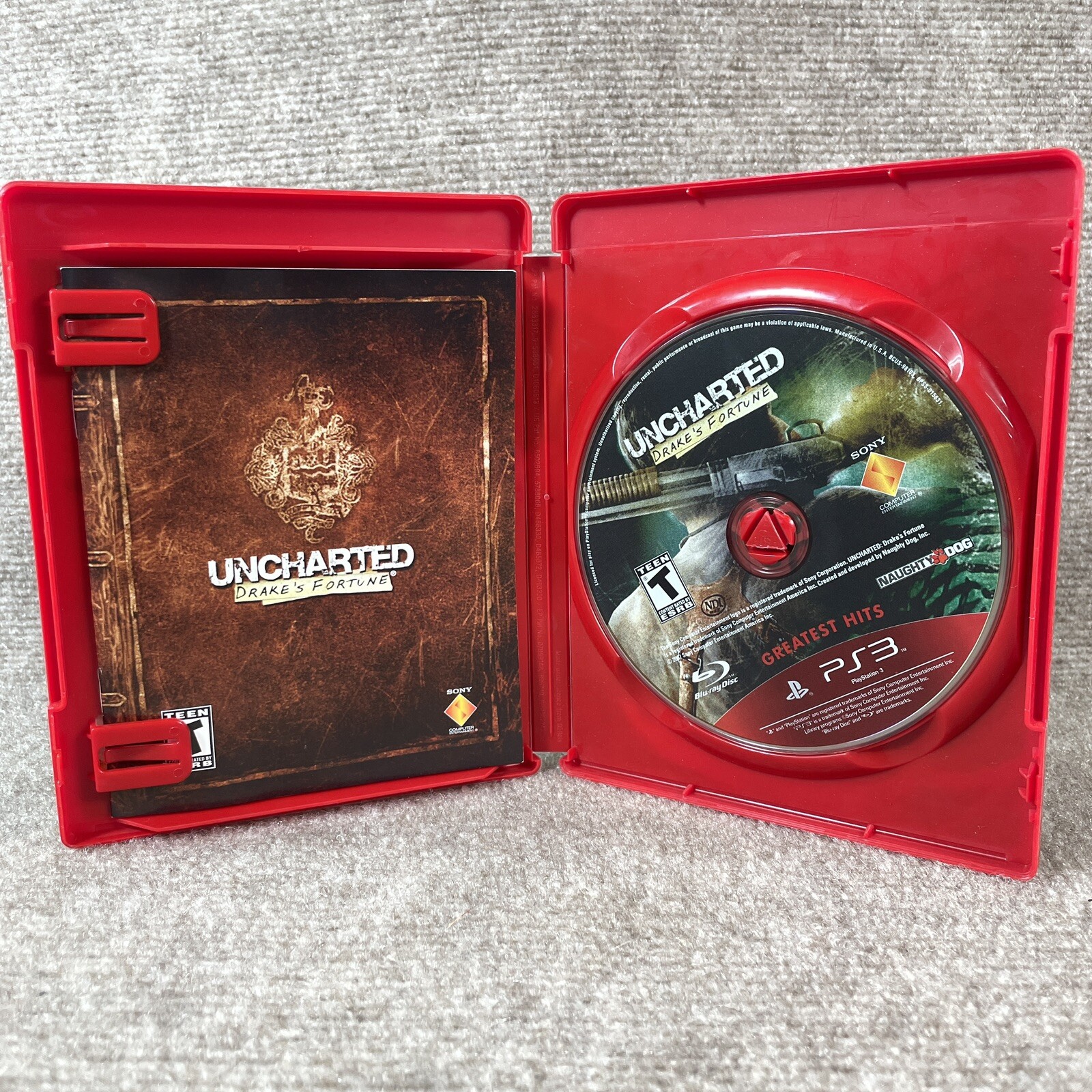 Lot Of 3 Uncharted 2 3 Drake’s Fortune Among Thieves Deception Adult Owned PS3