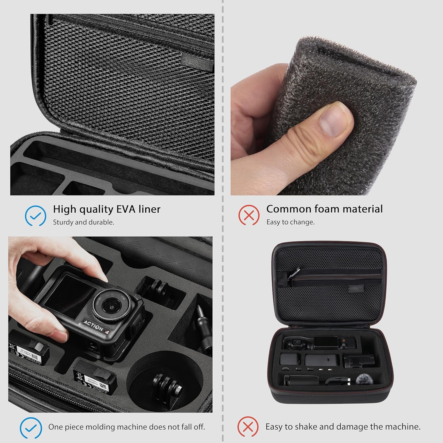 Carrying Case Hard Shell Bag for DJI Osmo Action 5/Action 4 Camera Accessories