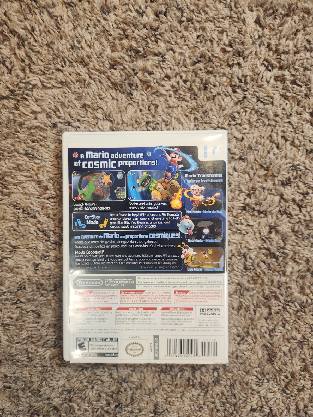 Super Mario Galaxy Wii Game, Tested And Works