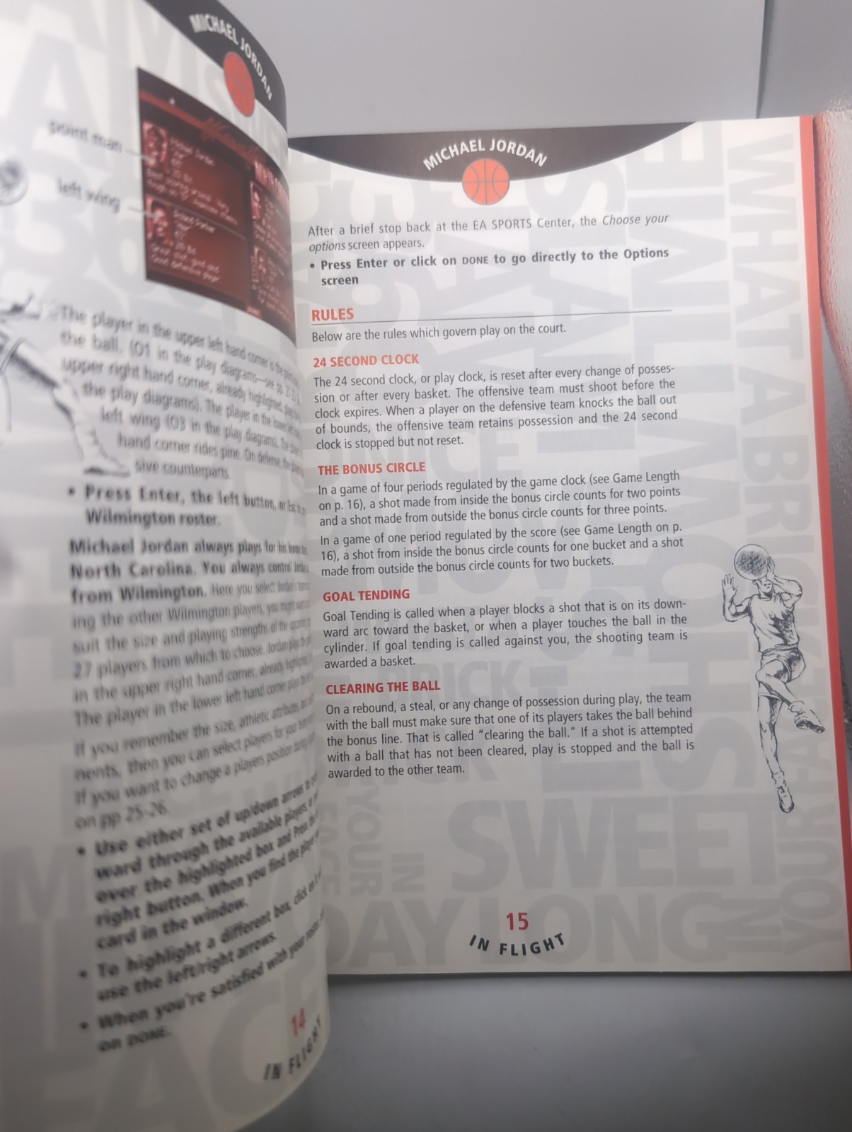 Michael Jordan In Flight 1992 EA Sports Big Box PC Manual