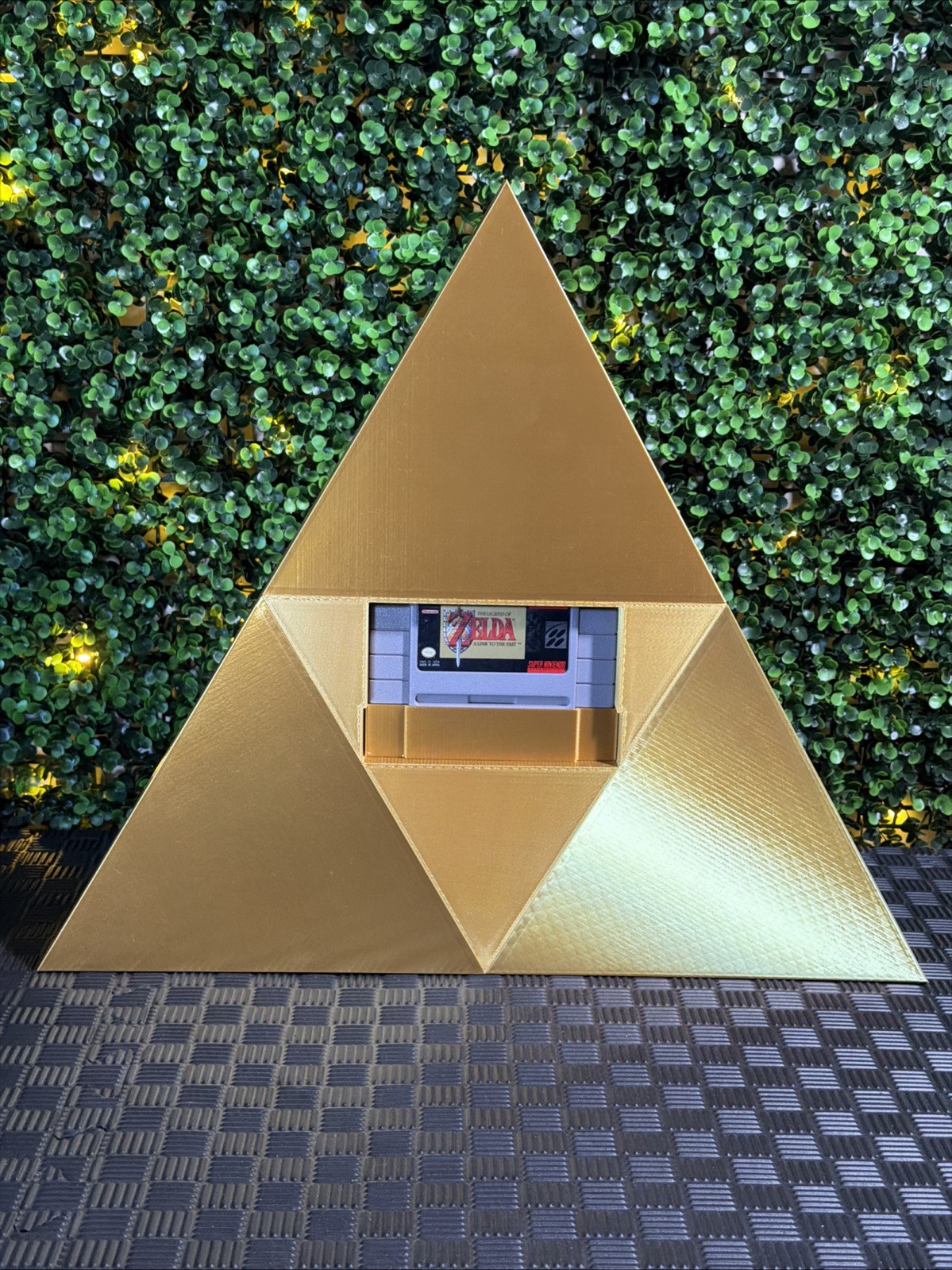 Zelda Link to the Past Triforce SNES Super Nintendo Game Cartridge Display Stand