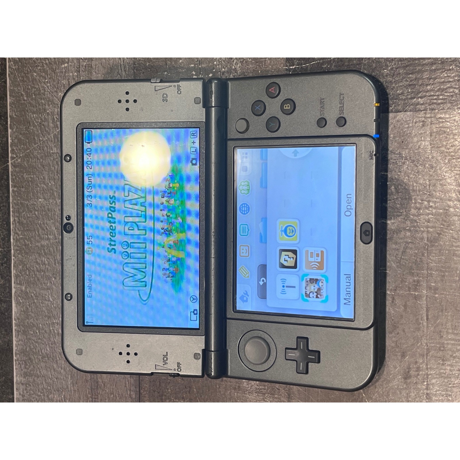 New Nintendo 3DS XL GRAY Handheld Console & OEM Charger RED-001 TESTED NO STYLUS