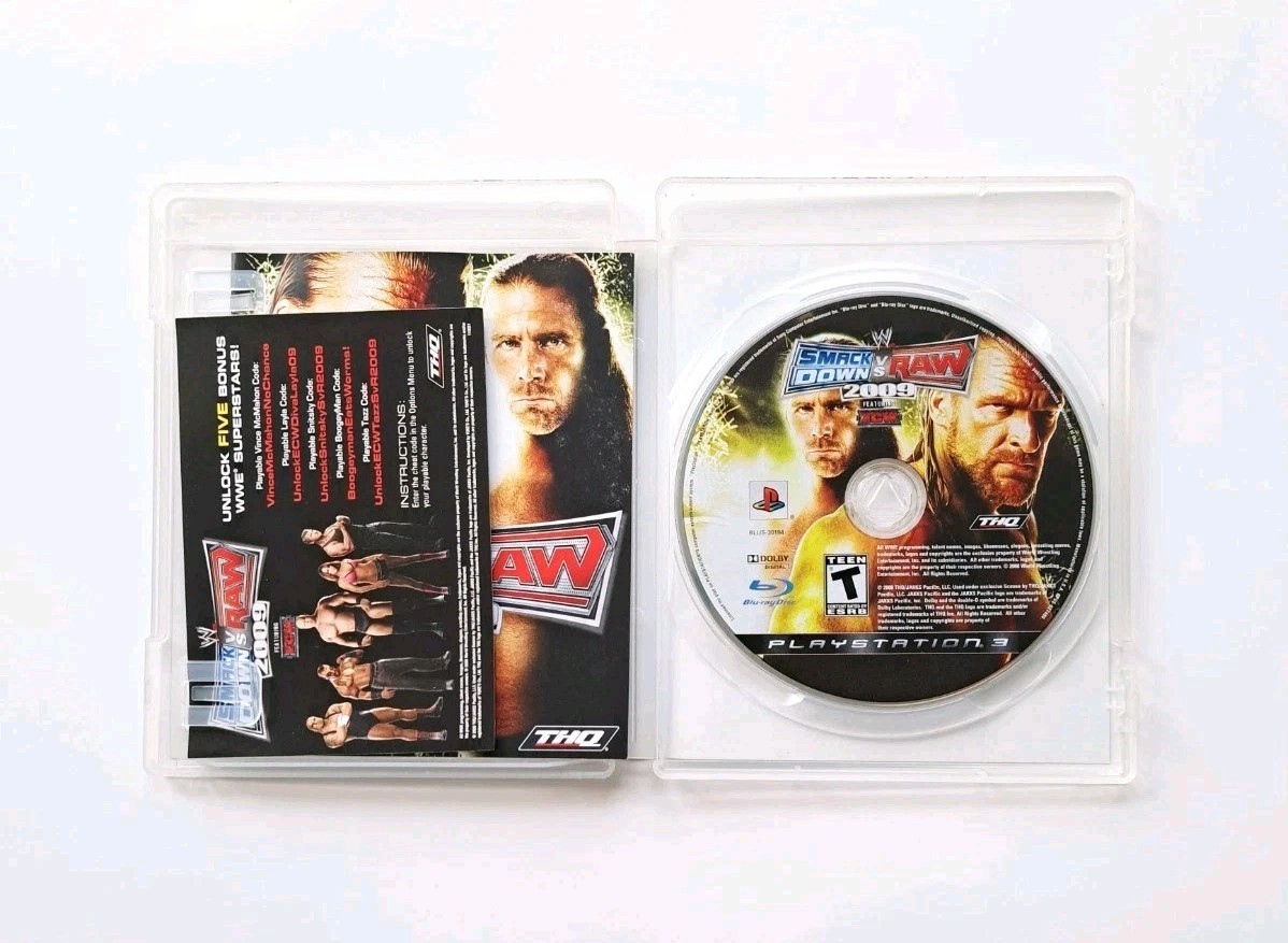 WWE SmackDown vs. Raw 2009 Featuring ECW (Sony PlayStation 3, 2008) CIB
