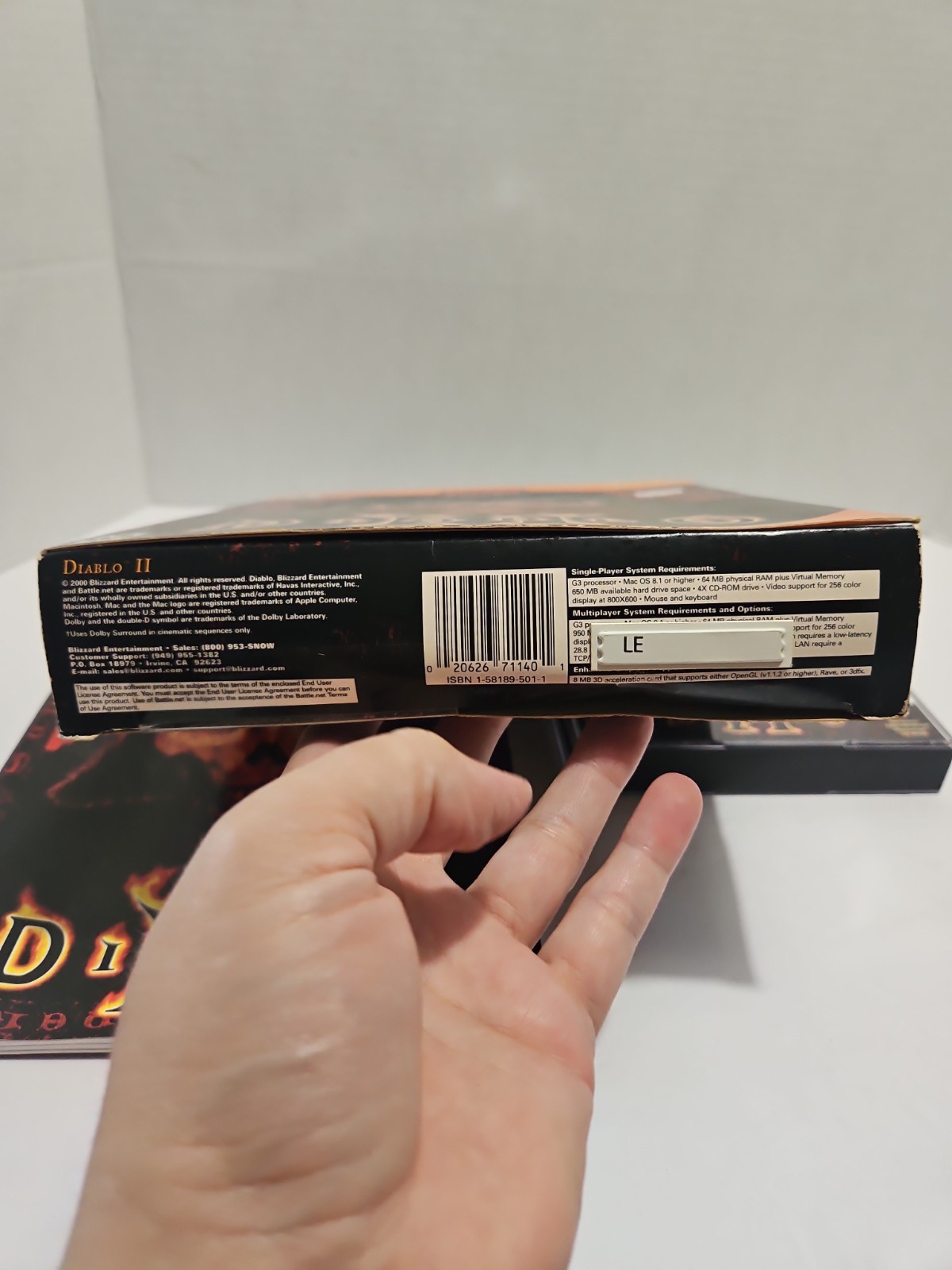 Diablo II (2) PC Mac Game Big Box 3 Disc CD-ROM Blizzard 2000
