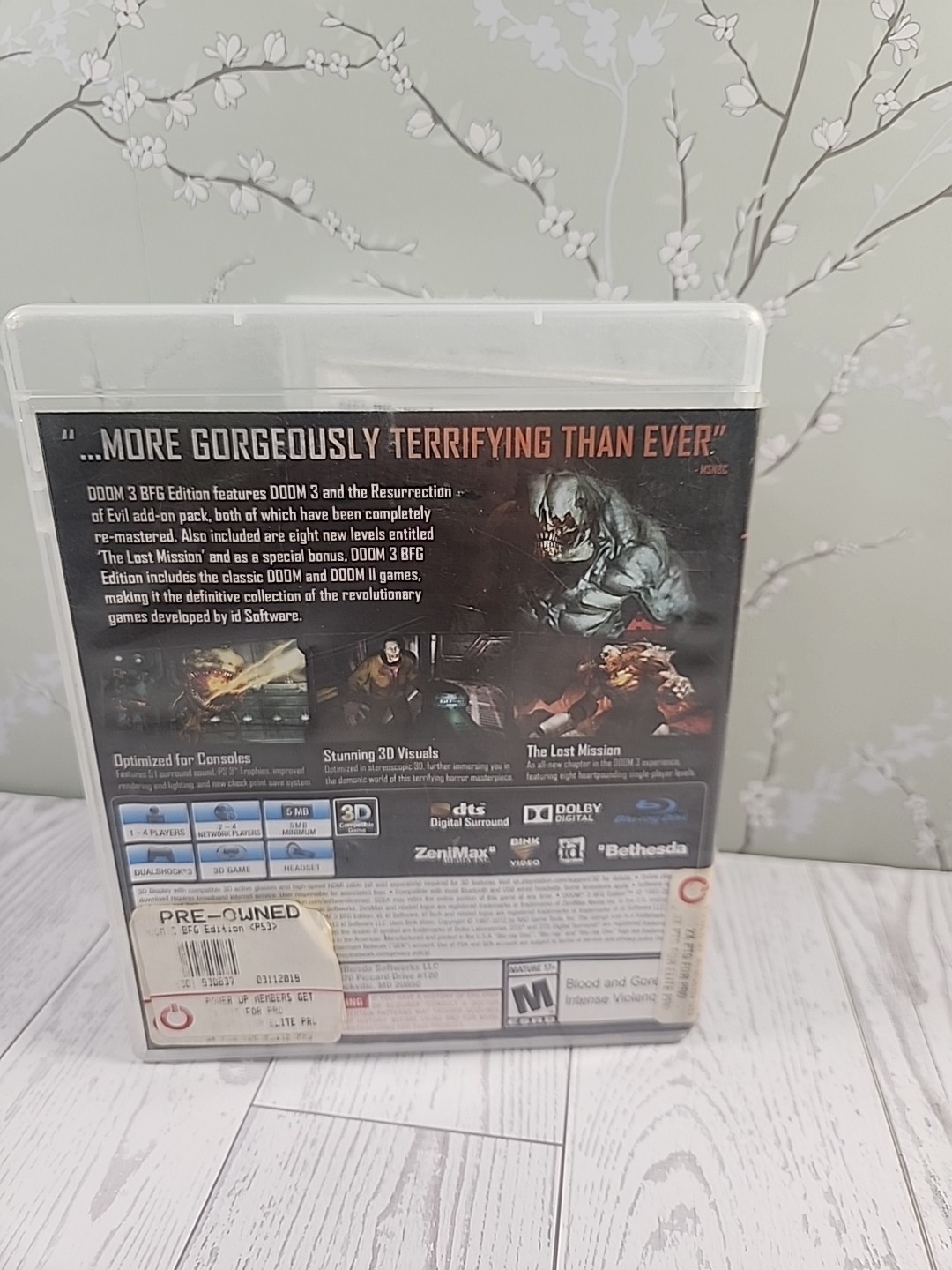 Doom 3 BFG Edition (Sony PlayStation 3, 2012) PS3 No Poster Or Manual TESTED