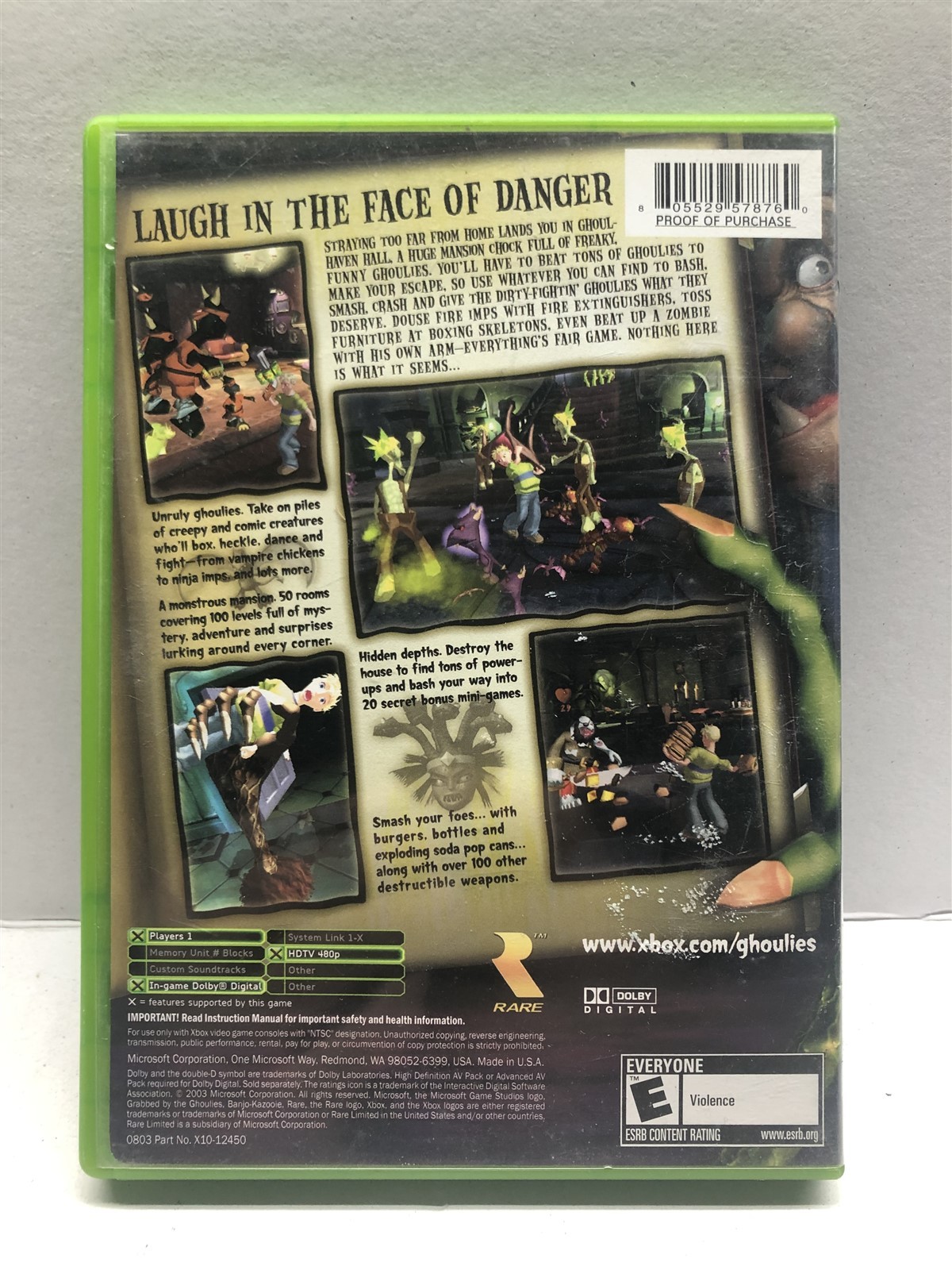 Grabbed by the Ghoulies (Xbox, 2003) Complete Tested Working – Free Ship