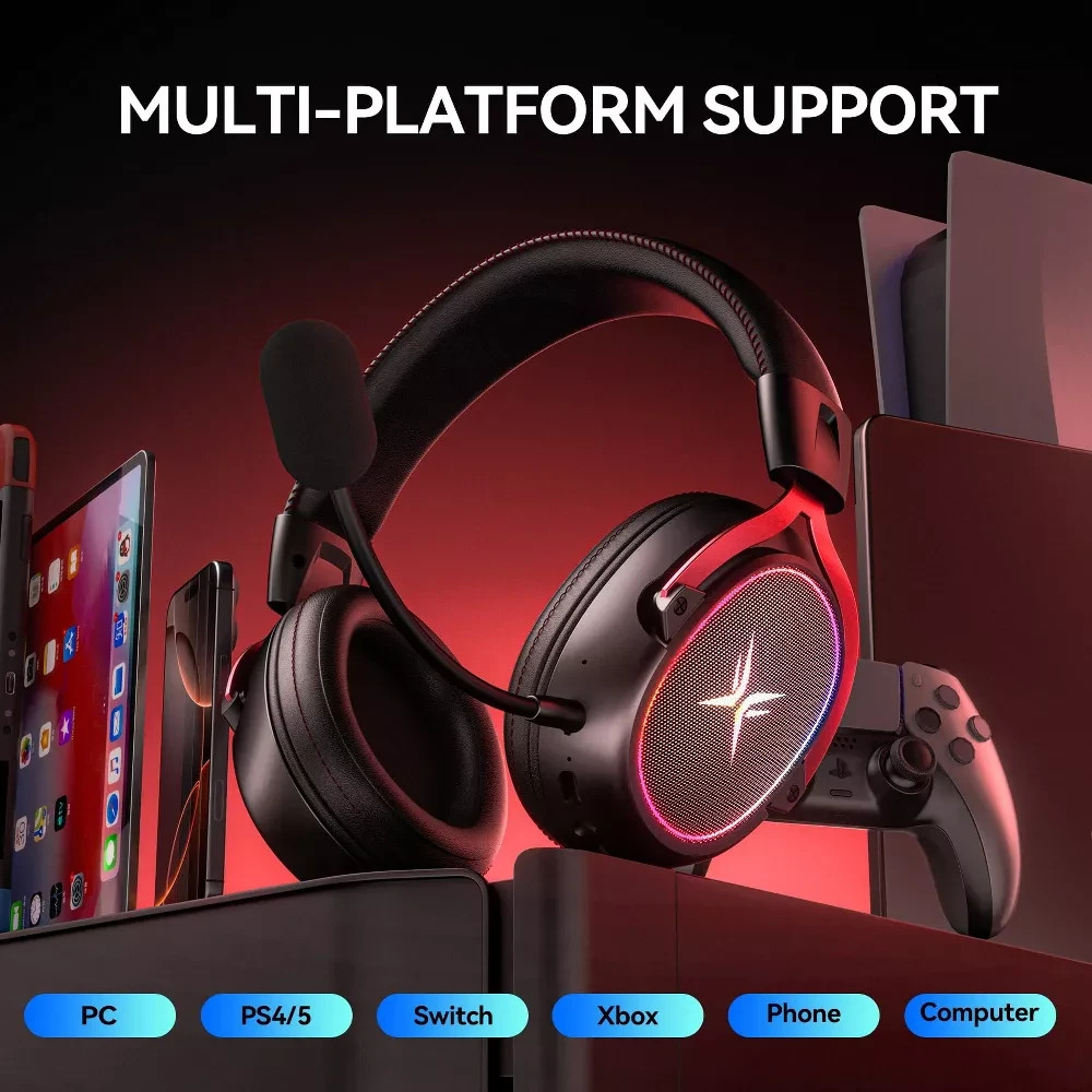 TAGRY K3 2.4GHz Wireless Gaming Headsets 7.1 Surround Sound Bluetooth Headphones