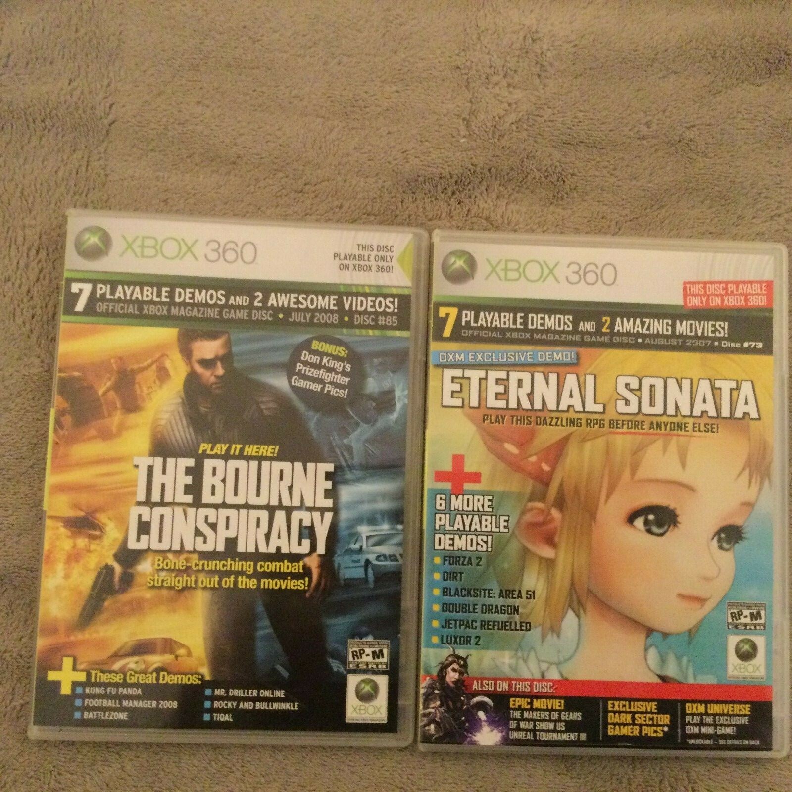 XBOX OFFICIAL MAGAZINE 7 PLAYABLE DEMOS LOT OF 2 ( SEE NOTES)