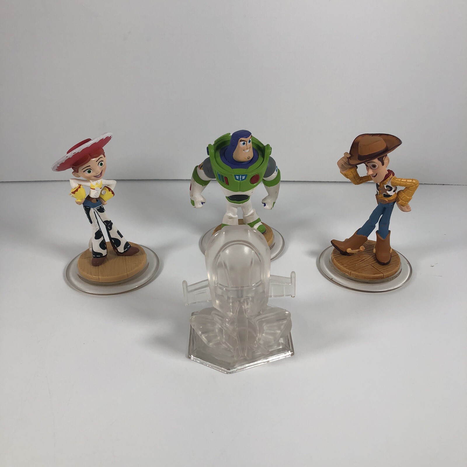 Lot Of 4 Disney Infinity Toy Story Woody Jessie Buzz Lightyear & Crystal Figure