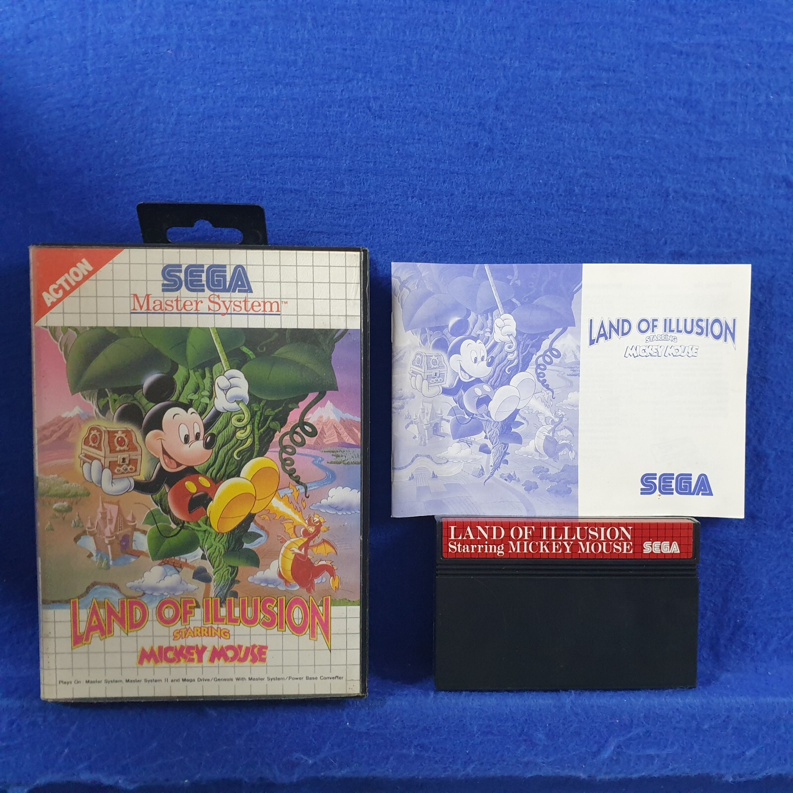 Master System LAND OF ILLUSION Starring Mickey Mouse PAL REGION FREE Works in US