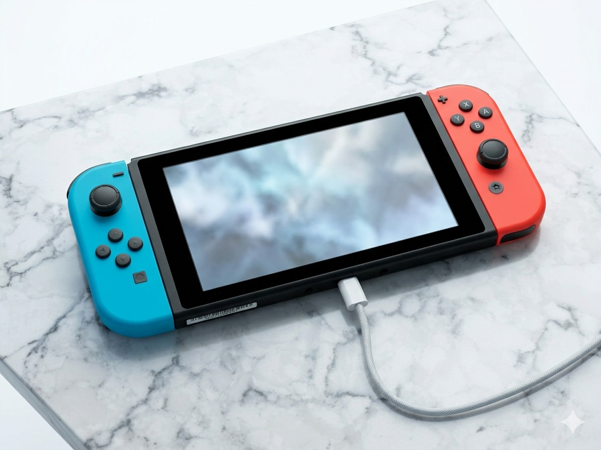 Nintendo Switch HAC-001(-01) Neon Blue/Red Joy-Con + Mario Kart 8 Deluxe Bundle
