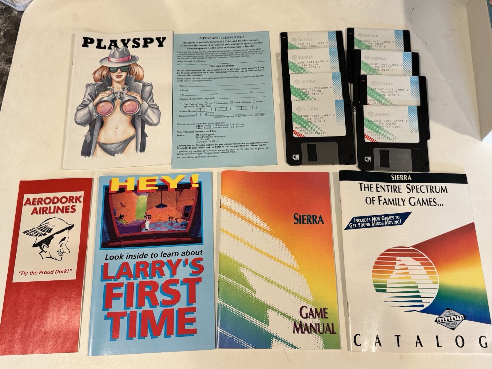 Leisure Suit Larry 5 Passionate Patti Big Box PC Tandy Sierra Hintbook 3.5″ Disk