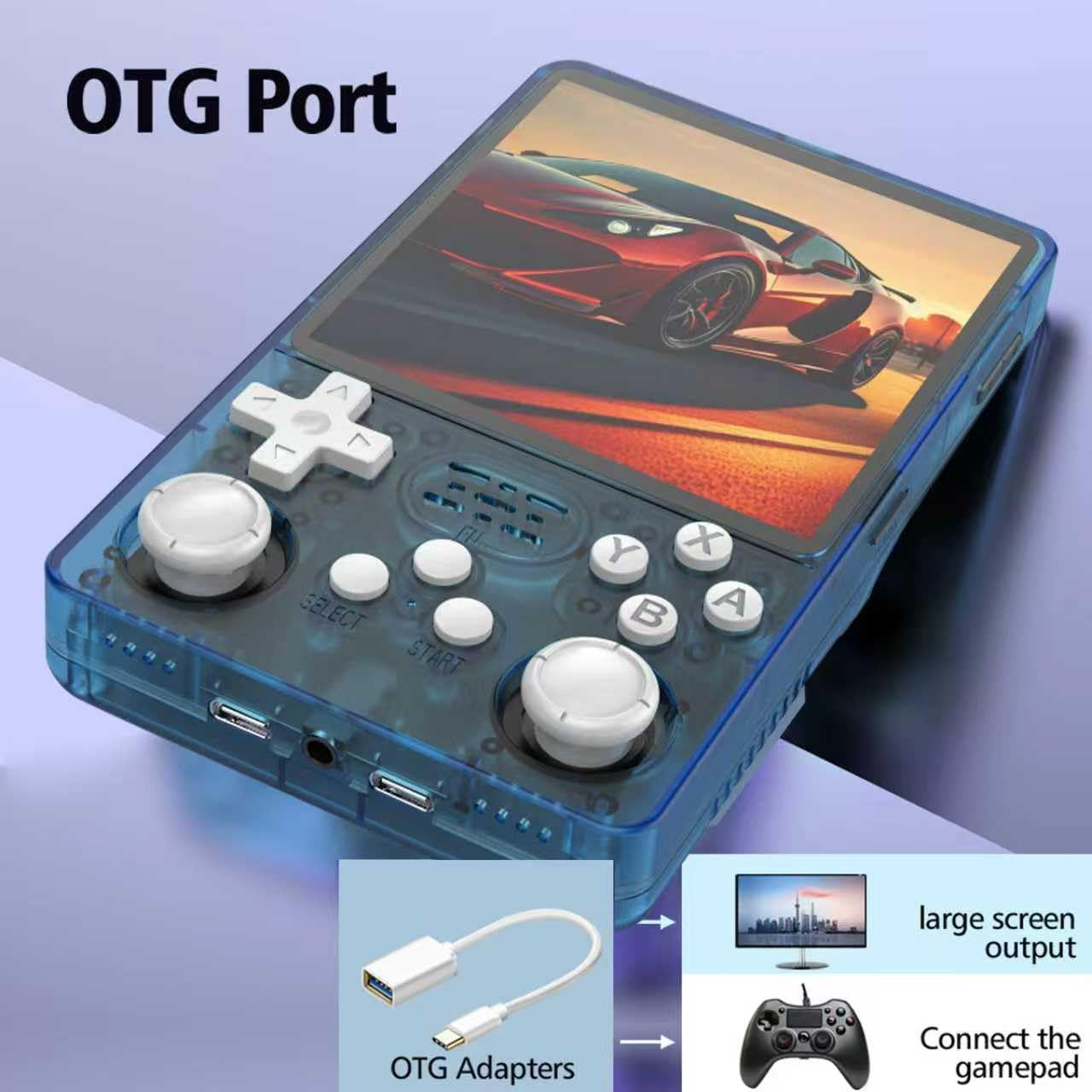 R36Plus Handheld Game Console,Portable Retro Gaming Console 4.0″ IPS Screen ,64G