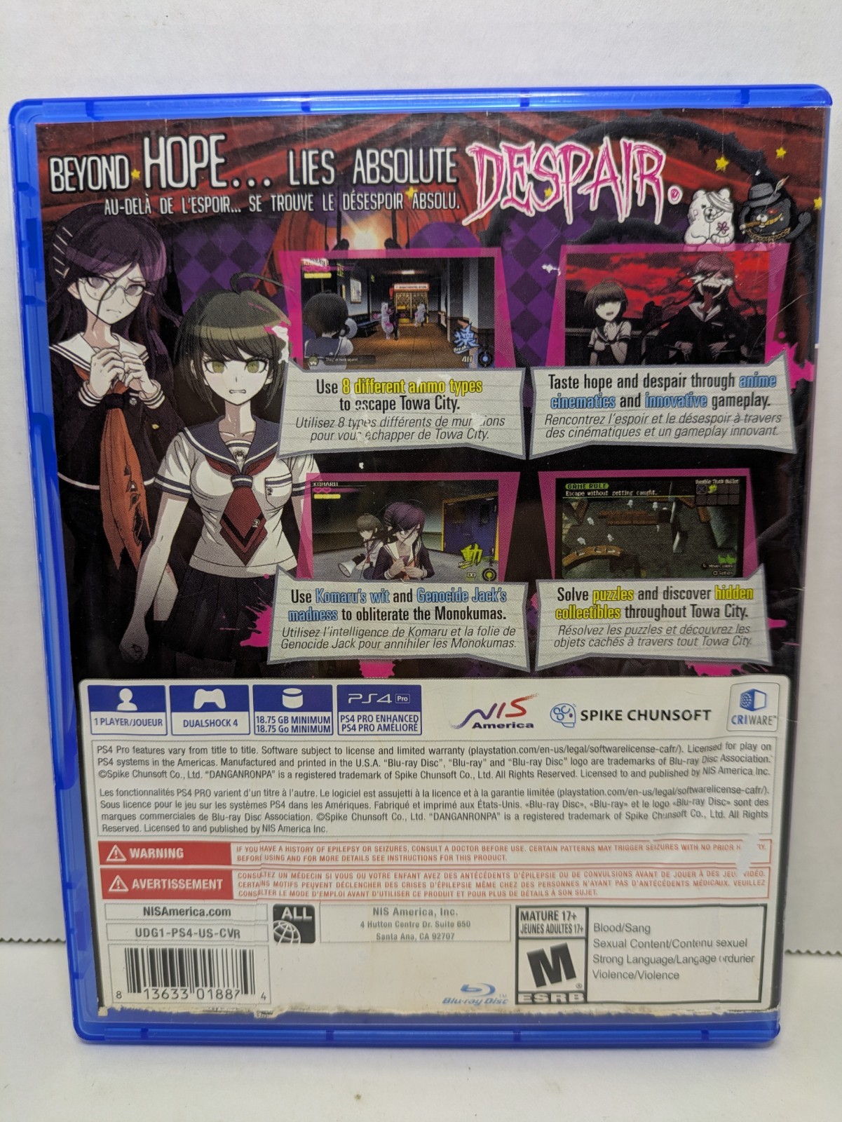 Danganronpa Another Episode: Ultra Despair Girls (Sony PlayStation 4, PS4, 2017)