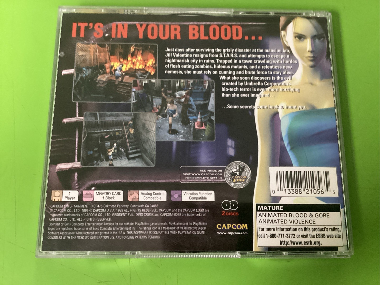 Resident Evil 3: Nemesis (PlayStation 1, 1999) CIB Manual Reg card Tested A