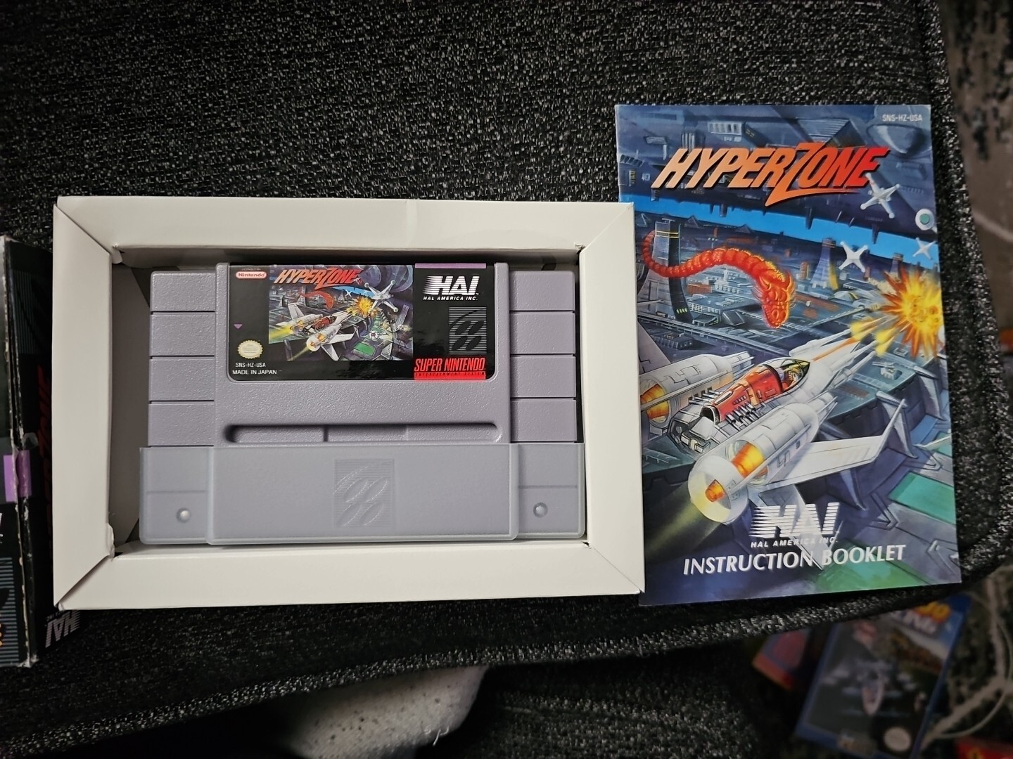 HyperZone (Super Nintendo Entertainment System, 1991) SNES Complete W/ Manual