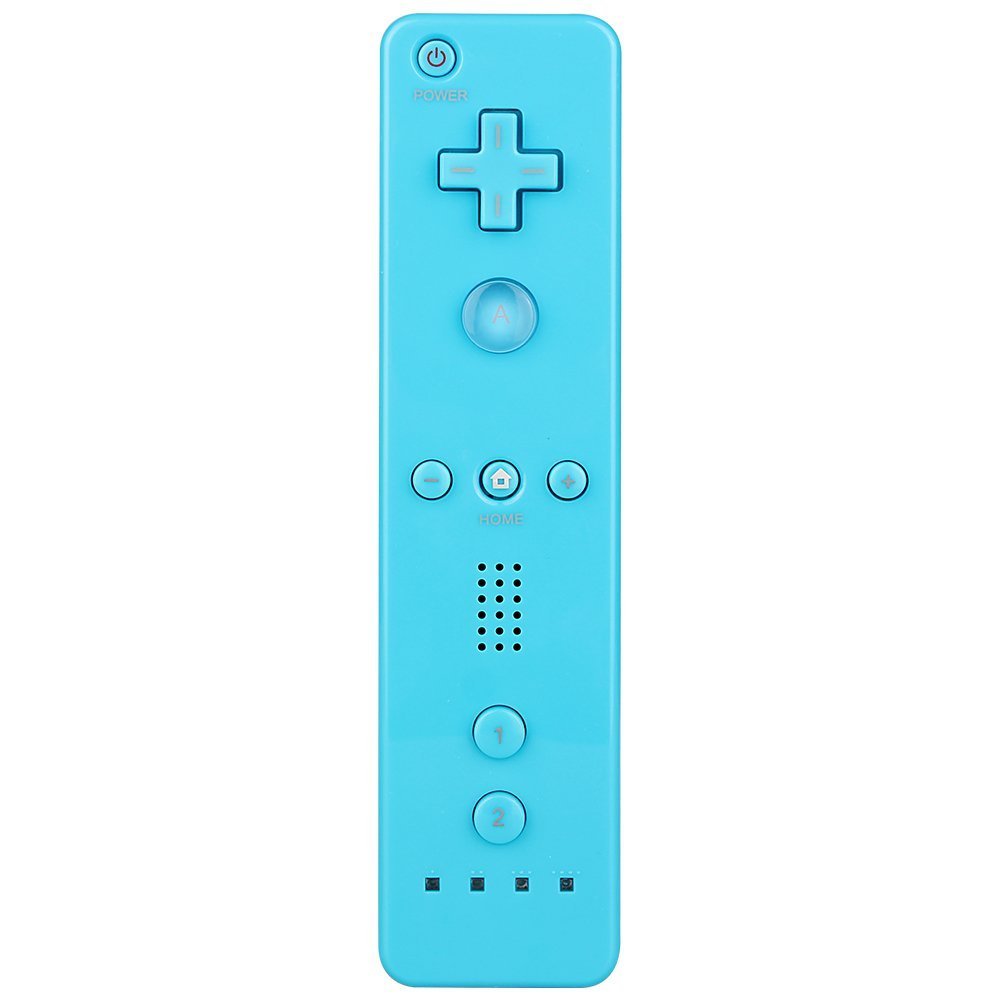 Blue Built in Motion Plus Remote Controller Nunchuck Set For Nintendo Wii Wii U