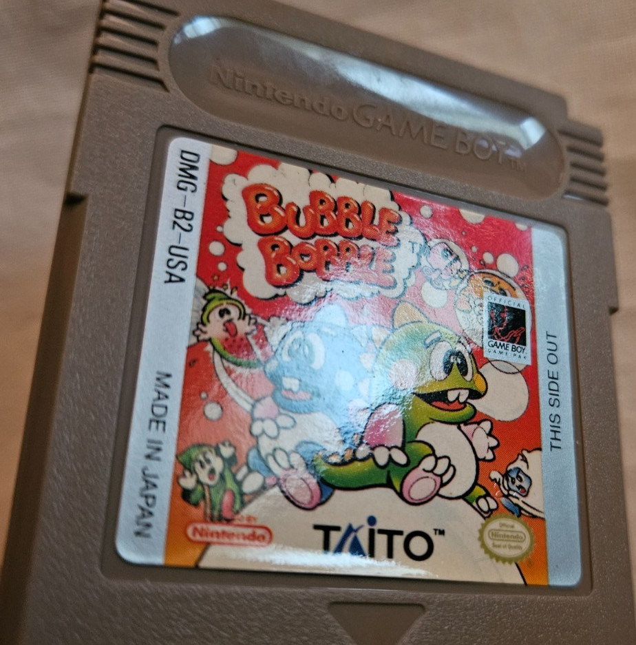 Bubble Bobble Cartridge Only Authentic Nintendo Game Boy DMG-B2-USA 1990 Taito