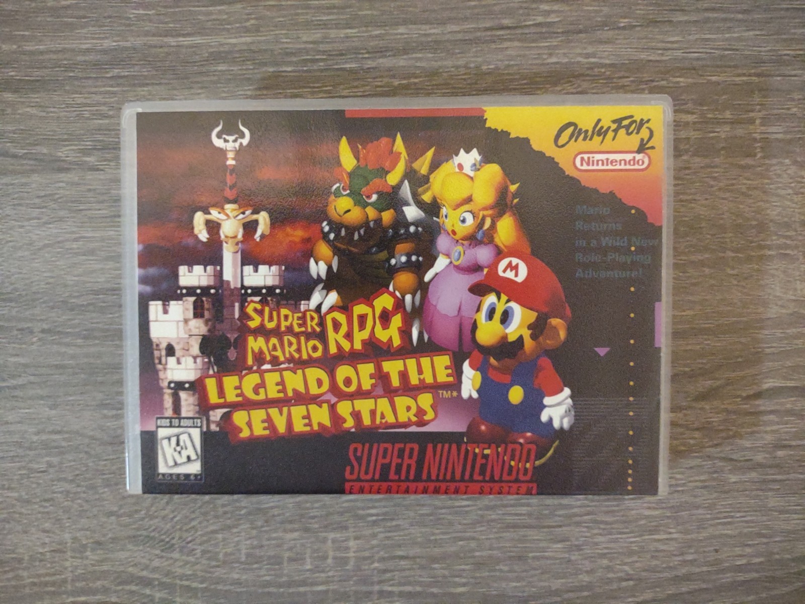 Super Mario RPG SNES – Authentic Cart & Original Insert – Rare EA Protect-Q Case
