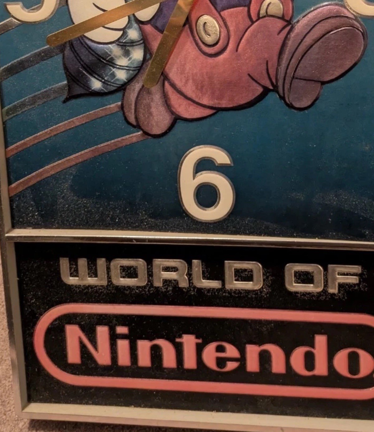 Nintendo NES Super Mario 2 Display Promo Sign Clock WON World Standee Original