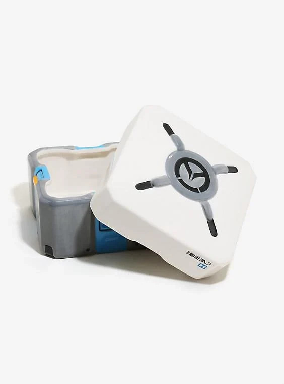 Blizzard Overwatch Loot Box Ceramic Cookie Jar Collectible Kitchen Decor New