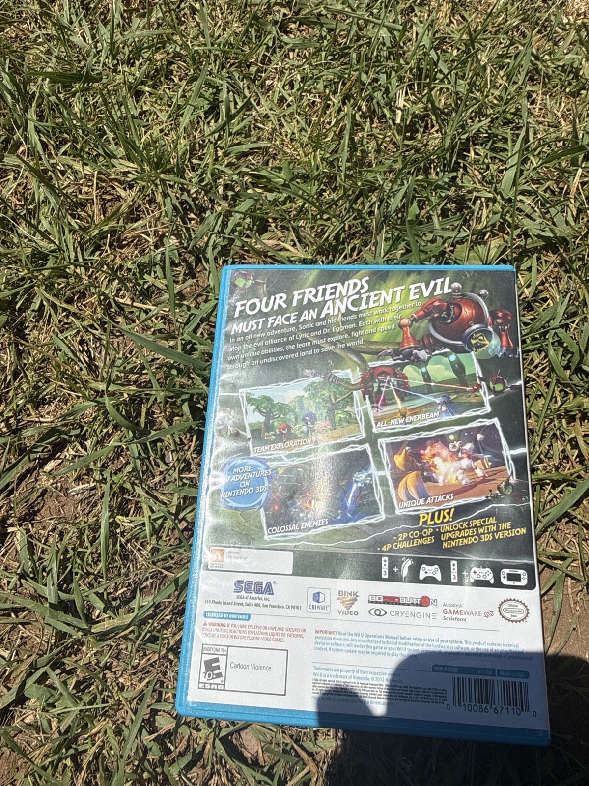 Sonic Boom: Rise of Lyric (Nintendo Wii U, 2014) Game (CIB) Complete w/ Manual