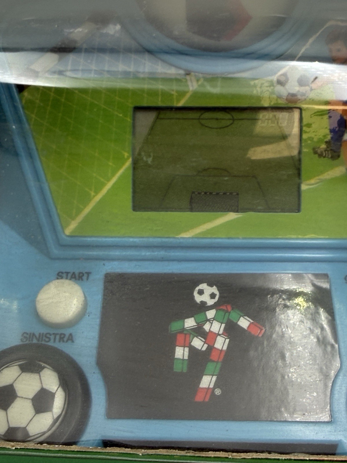 1990 LCD VIDEO GAME HANDHELD SOCCER FOOTBALL ITALY 90 World Cup NEW IQ