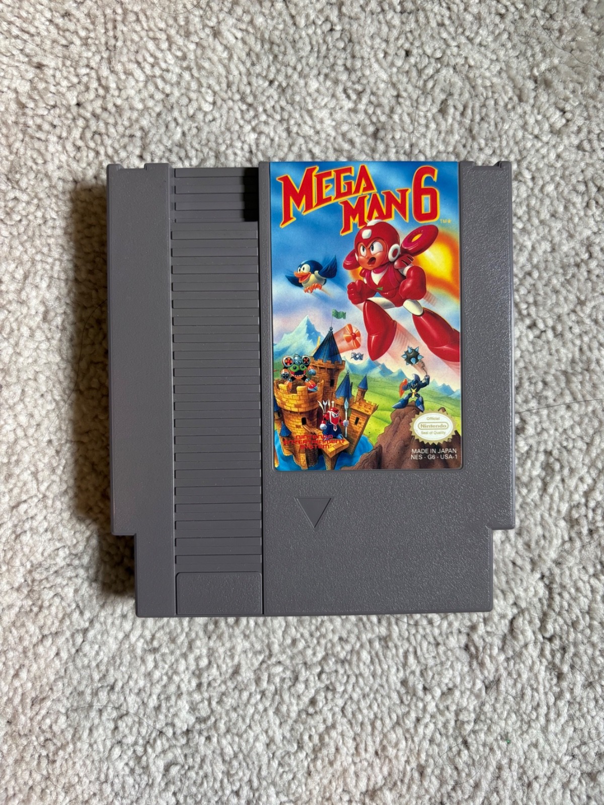 Mega Man 6 Cartridge (Nintendo NES 1994) Game and Sleeve. Tested WORKING see pic