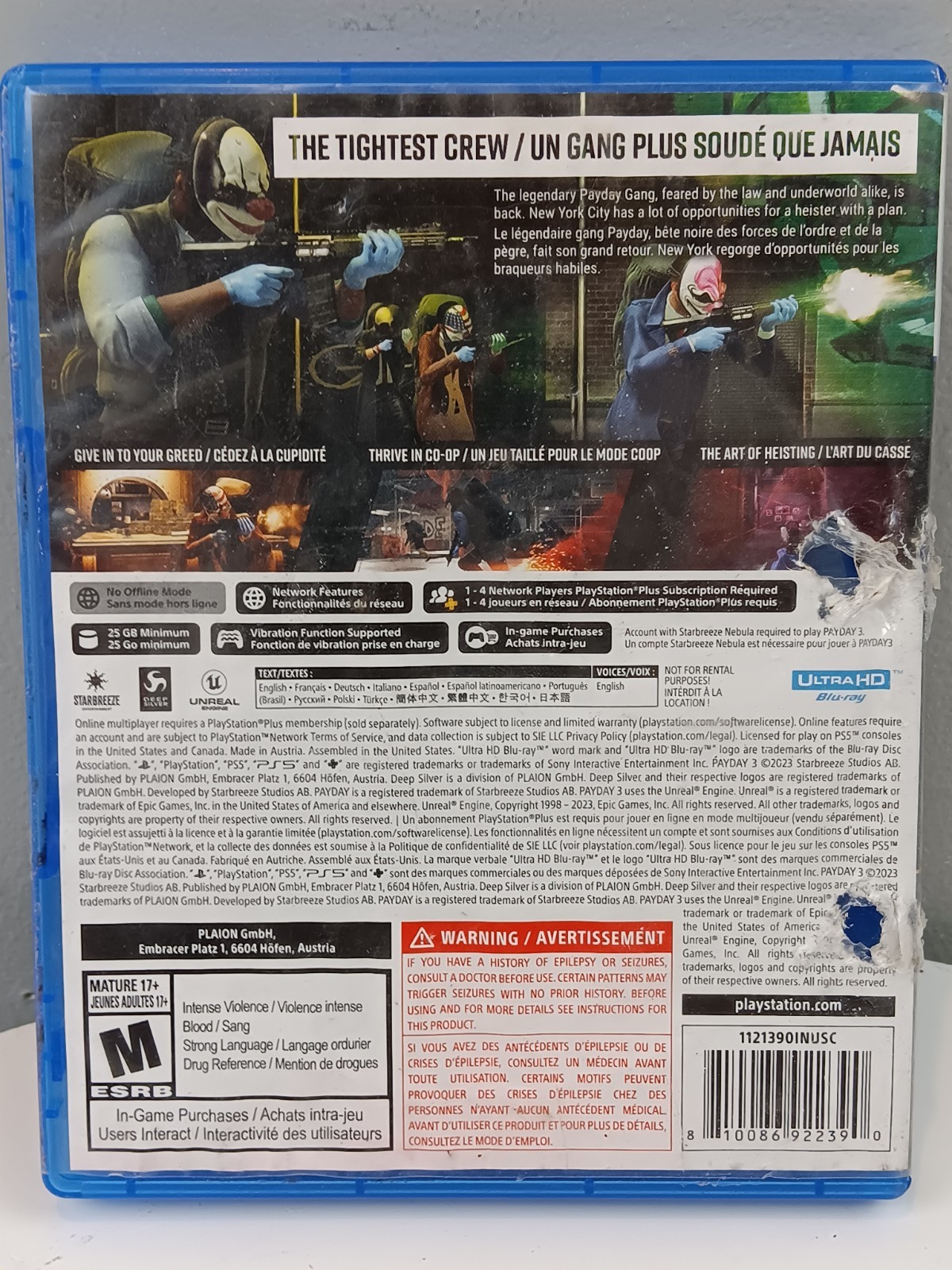 Pay Day 3 Game – Sony PlayStation 5
