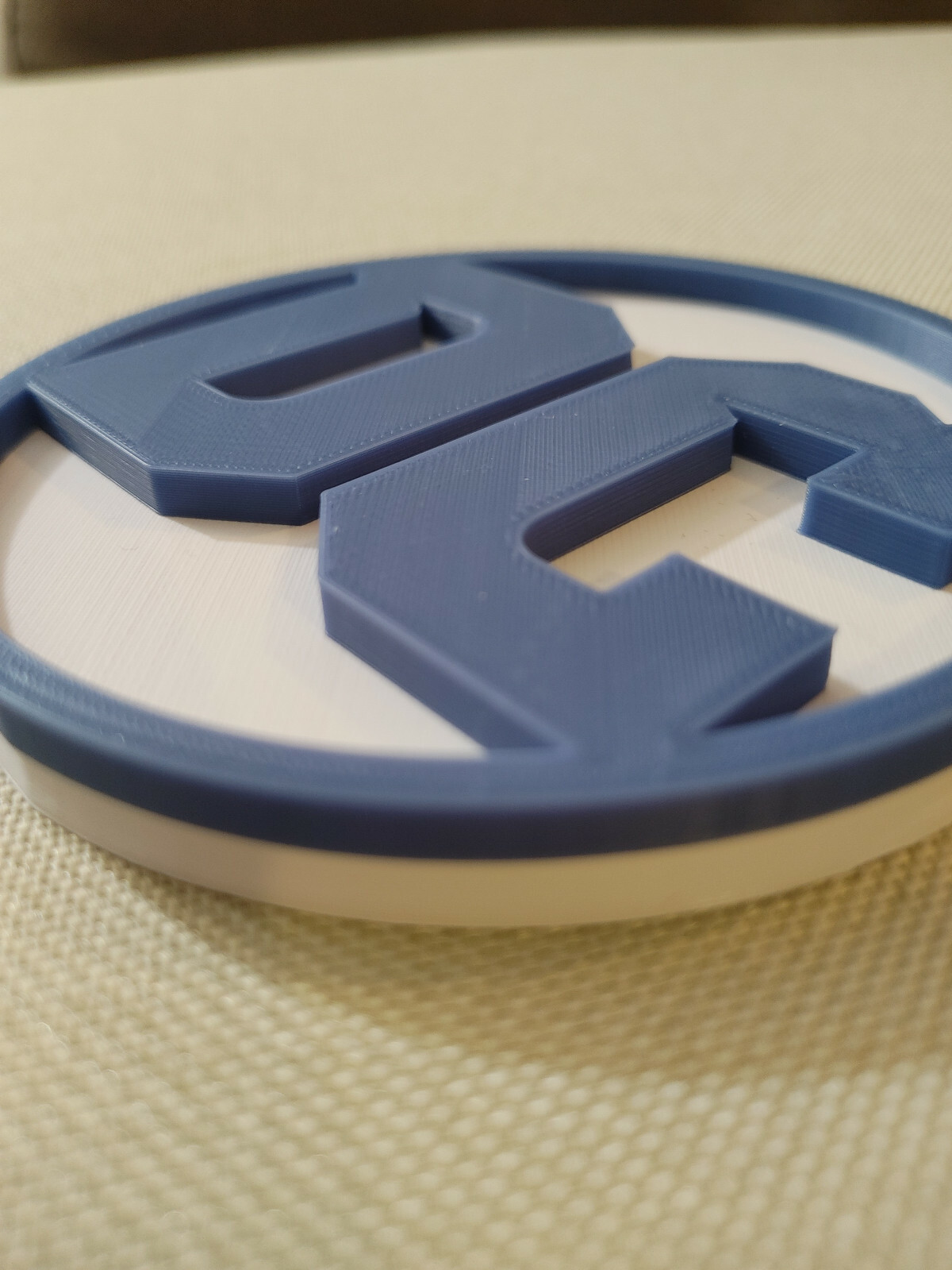 DC Comics Logo sign 4.5in (3D printed, man cave, game room, shelf, wall, decor)