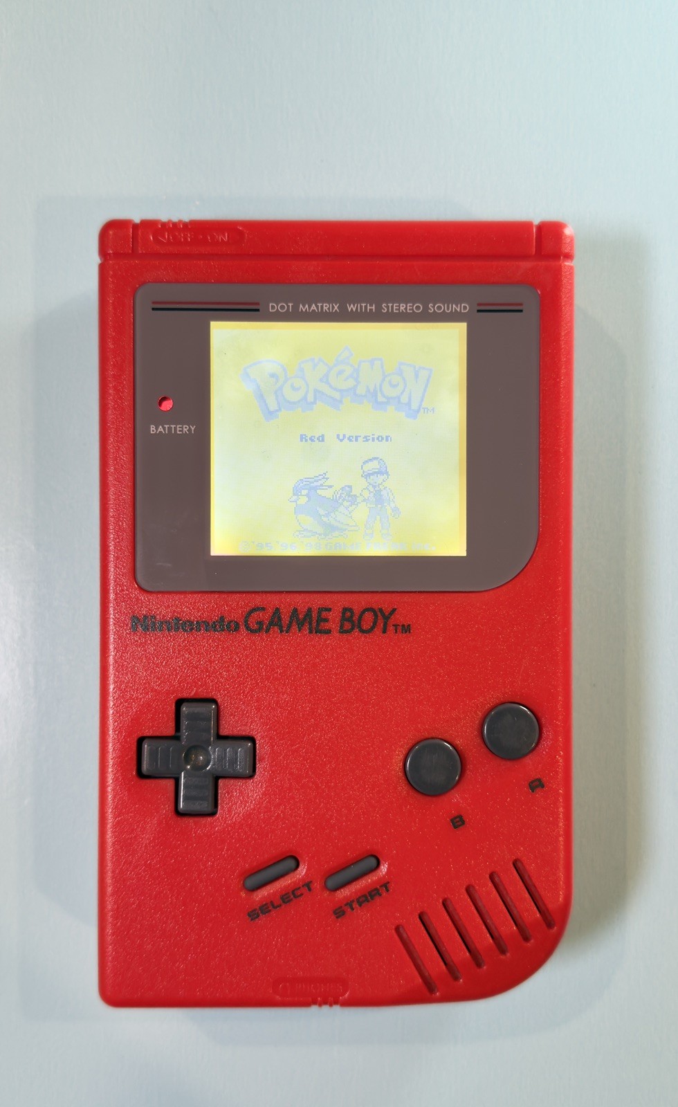 Retro Original Nintendo Game Boy Original DMG-01 RED Backlit Mod!
