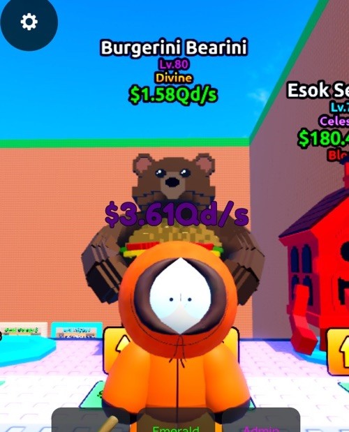 1.58Qd/sec Divine Burgerini Bearini Escape Tsunami For Brainrots