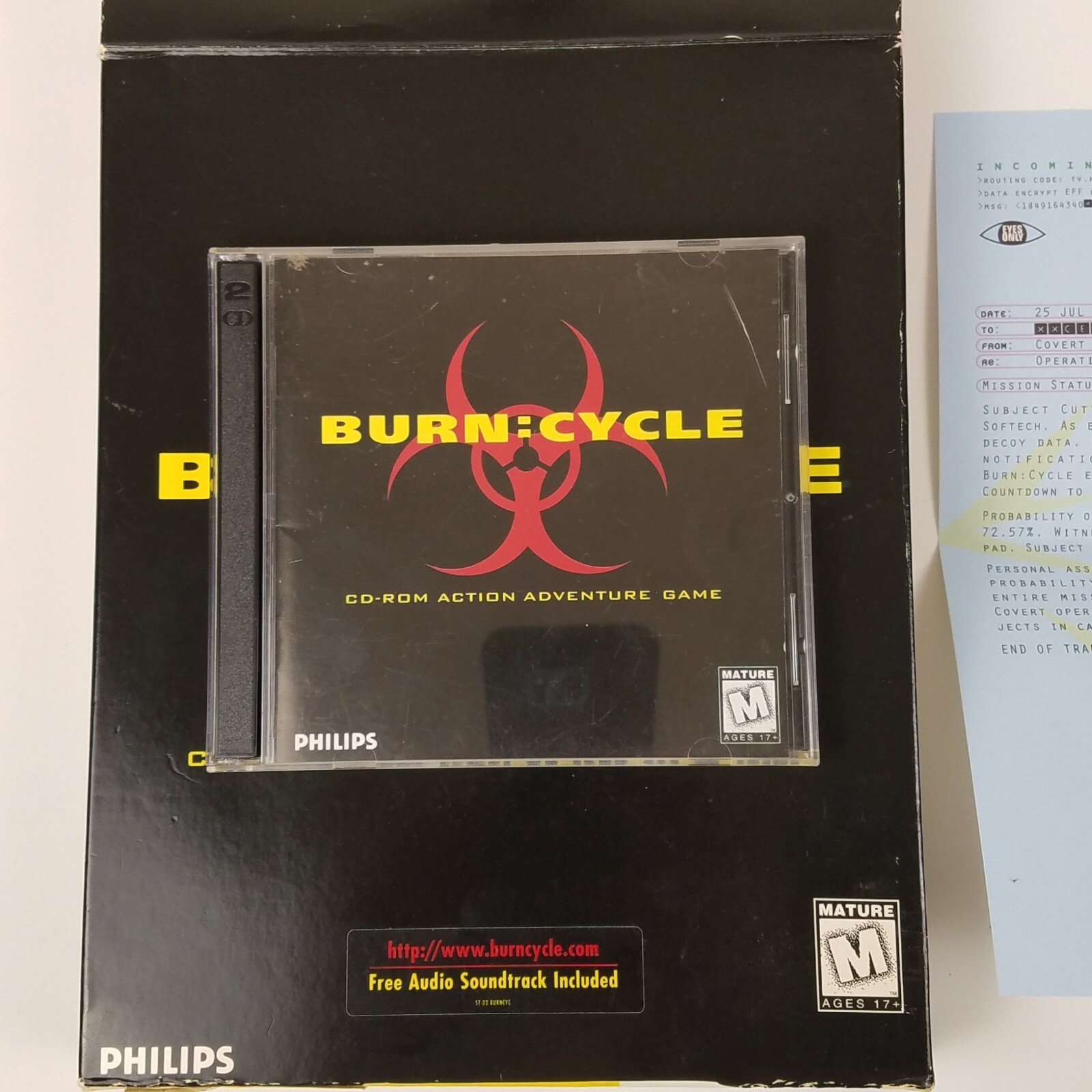 Burn Cycle PC/Mac/CD-ROM Big Box Complete in Box FMV Style Game w/ Soundtrack