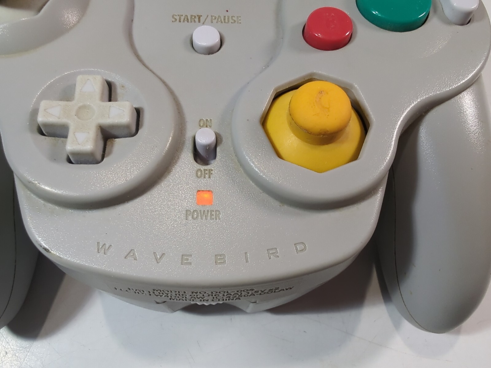 Nintendo GameCube WaveBird Wireless Controller Silver OEM No Receiver Powers On