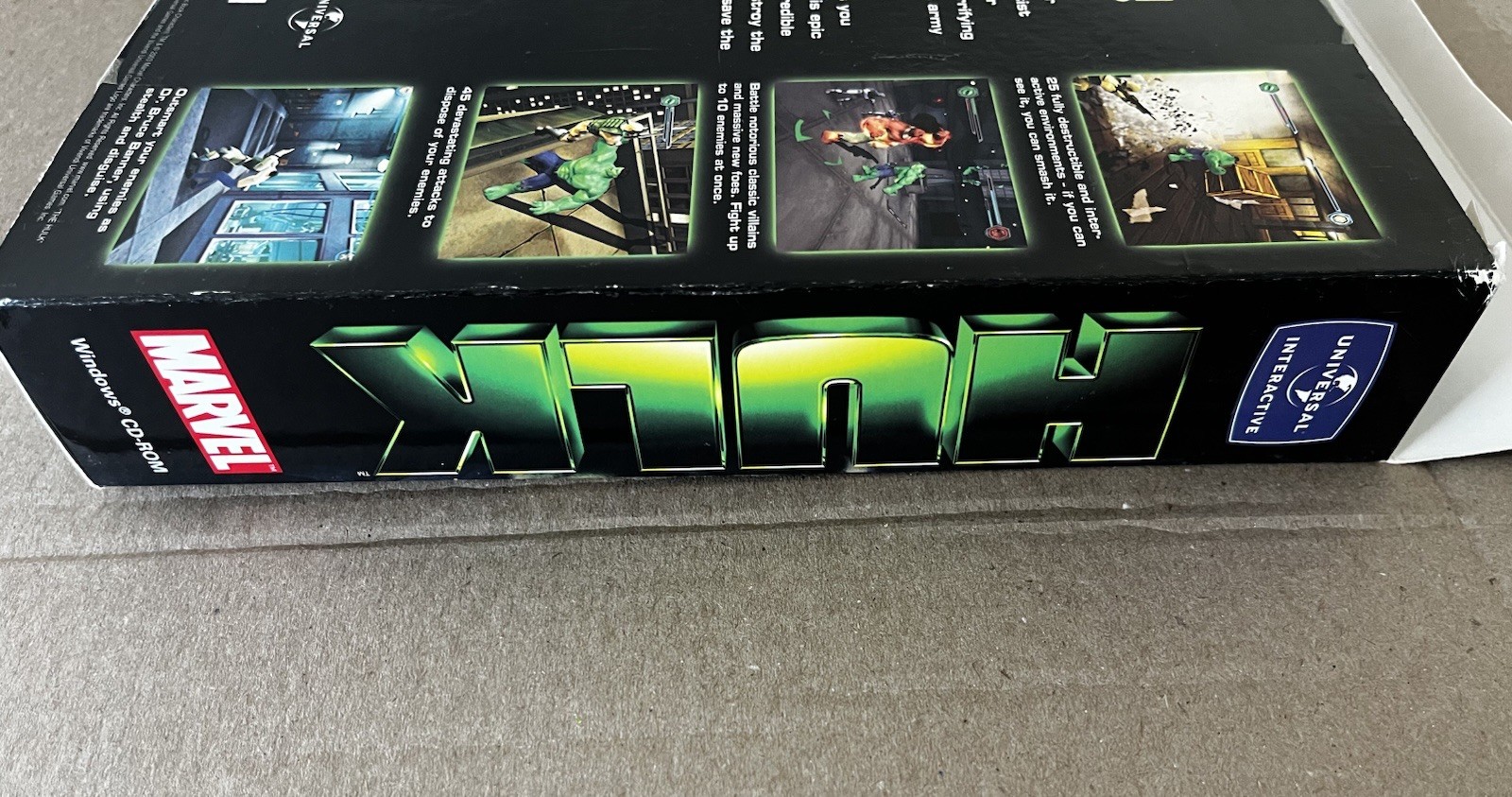 HULK Big Box PC Game CD-rom Universal Interactive Marvel 2003 Incredible Hulk
