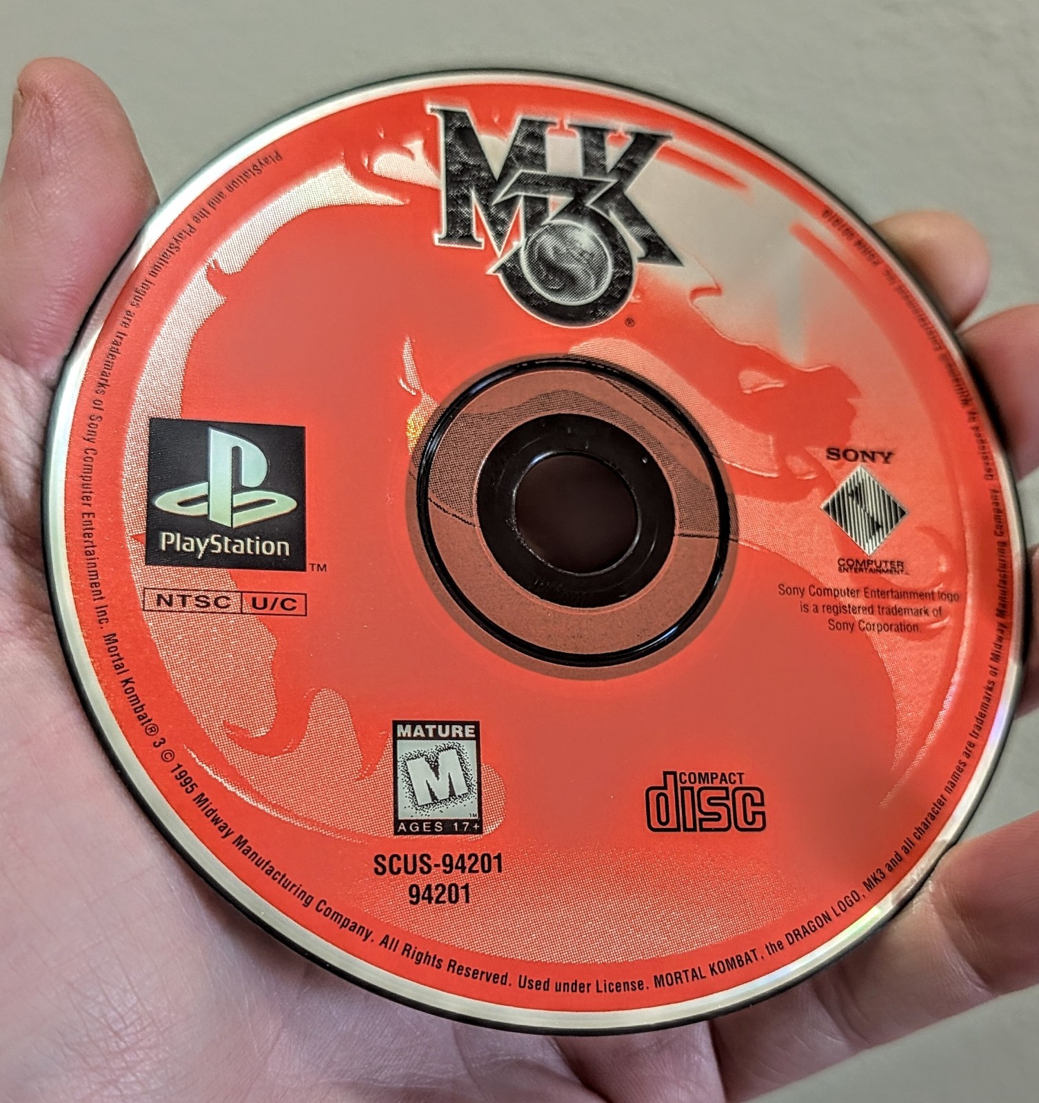Mortal Kombat 3 MK3 PlayStation 1 PS1 Jewel Case Variant RARE!!