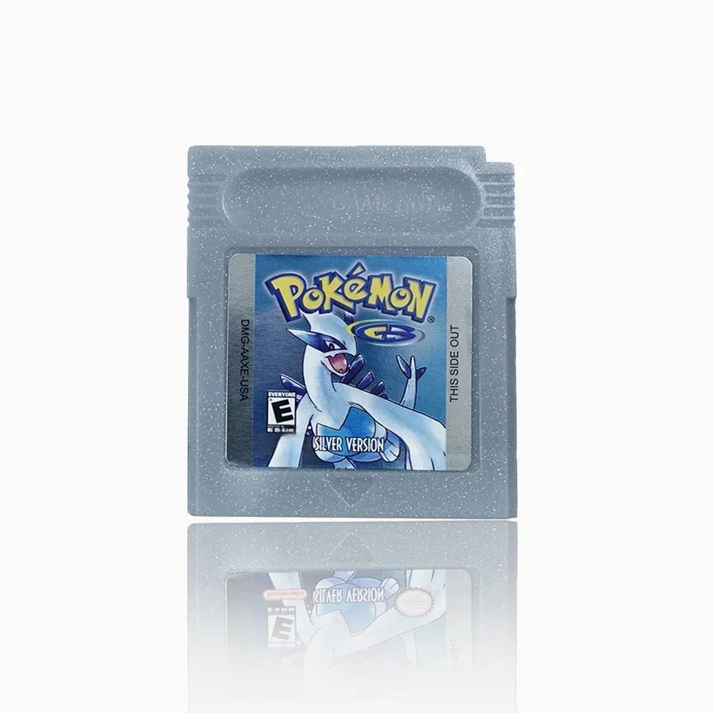 Pokemon 16-Bit GBC Game Cartridge Card Blue Crystal Gold Green Red Silver Yellow