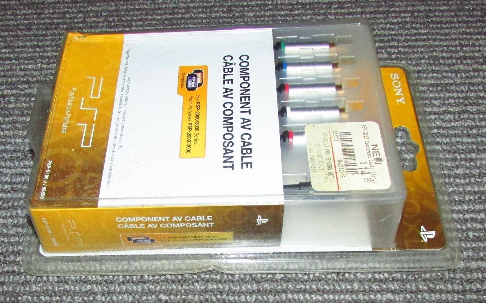 Genuine OEM Sony Component AV Cable For PSP 2000/3000 series PSP-S180u