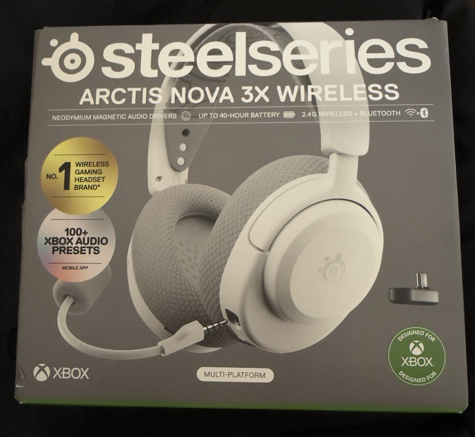 SteelSeries Arctis Nova White 3X Wireless Bluetooth Gaming Headset Xbox 61690