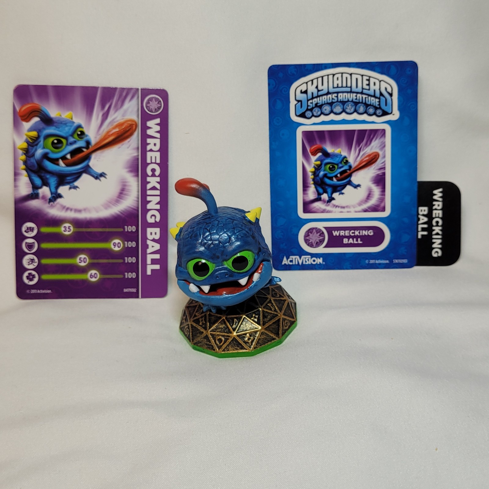 Skylanders Spyro’s Adventure WRECKING BALL Figure-Trading Card-Stickers-Web Code