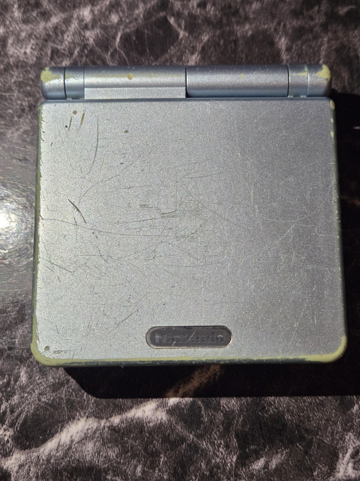 Nintendo Game Boy Advance SP Handheld Console AGS-101 Pearl Blue Please Read
