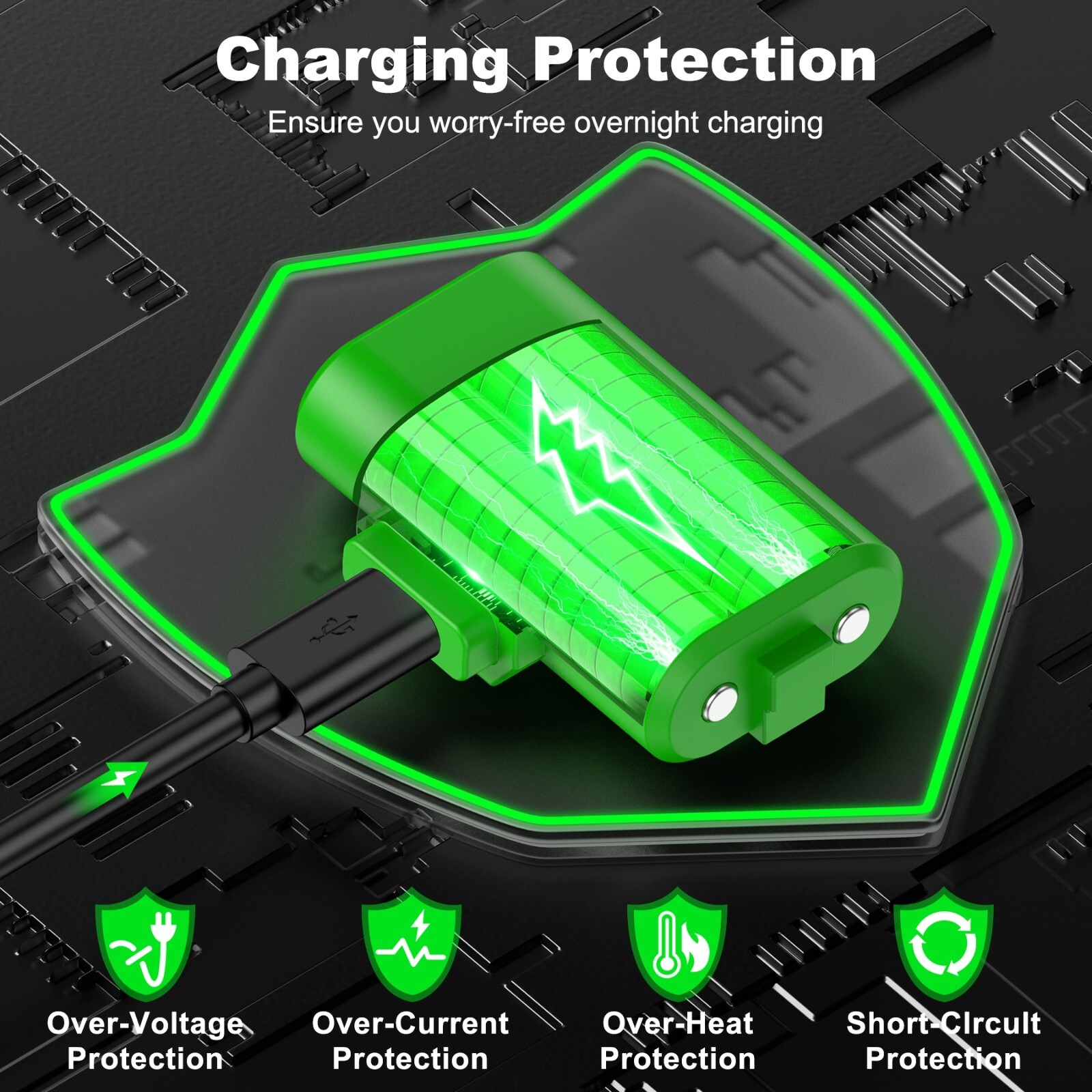 Rechargeable Battery Pack For XBox One X/S Series X/S Controller & Charger Cable