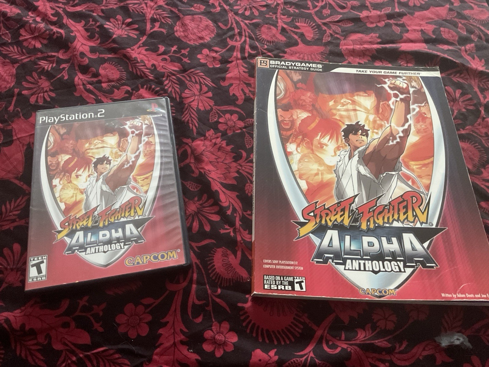 Street Fighter Alpha Anthology for PlayStation 2 with strategy guide.