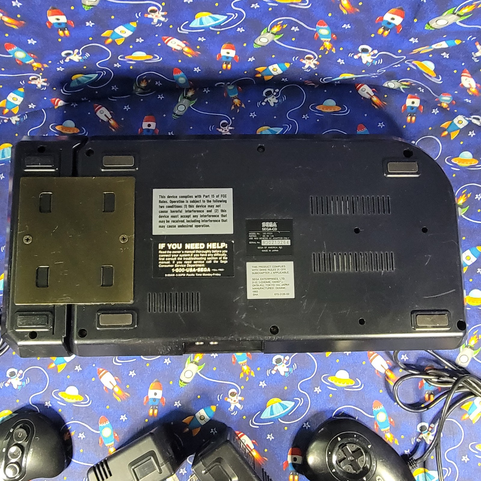 Vintage Sega CD Console With Sega Genesis Controller & Accessories *READ*